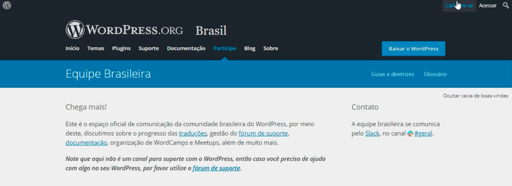Como traduzir – Equipe Brasileira – WordPress.org Brasil