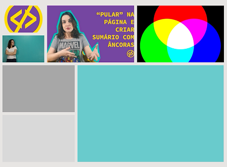 Exemplo de galeria com layout Mosaico